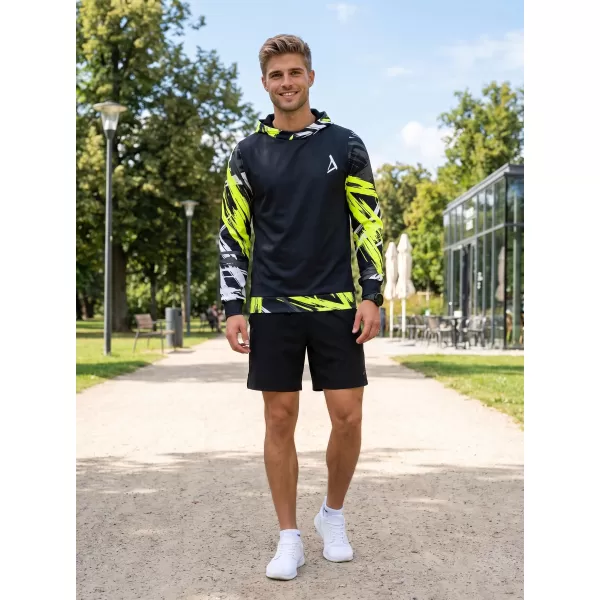  Pánska funkčná mikina premium ALTISPORT VOJ/ALM039MI01 ČIERNOŽLTÁ 