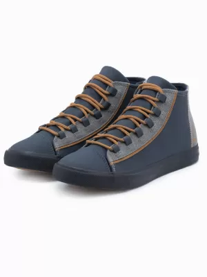 Pánske topánky OMBRE om-font-0140 Navy modré