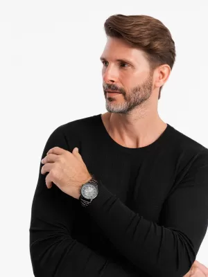 Pánsky sveter OMBRE om-swbs-0106 čierny