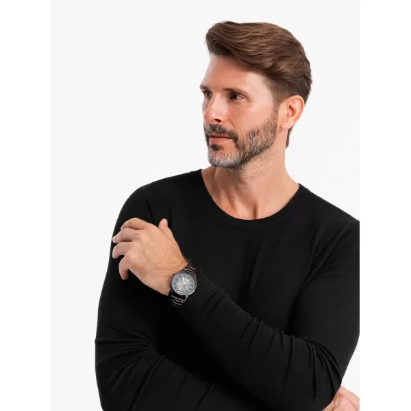 Pánsky sveter OMBRE om-swbs-0106 čierny 
