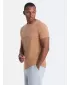 Pánske tričko OMBRE om-tpt-0154 svetlo hnedé