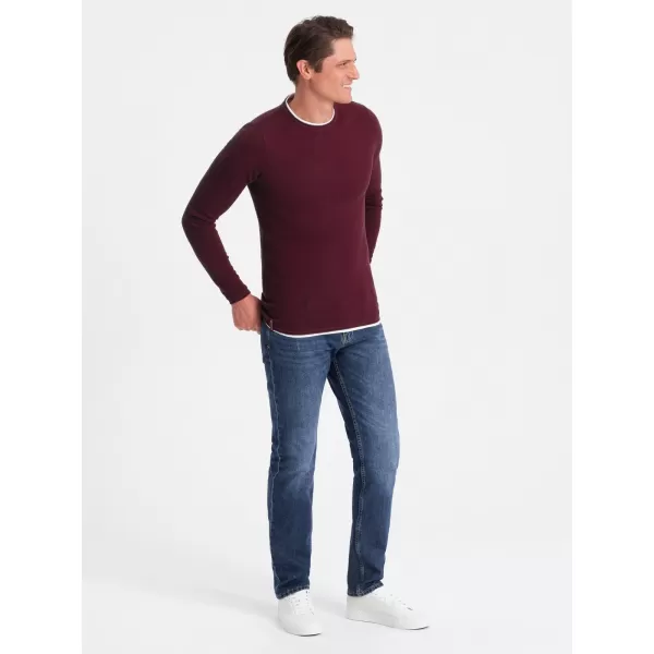  Pánsky sveter OMBRE om -sw -0103 gaštan 