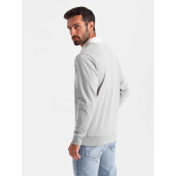  Pánska mikina OMBRE om-ssnz-0132 popol 