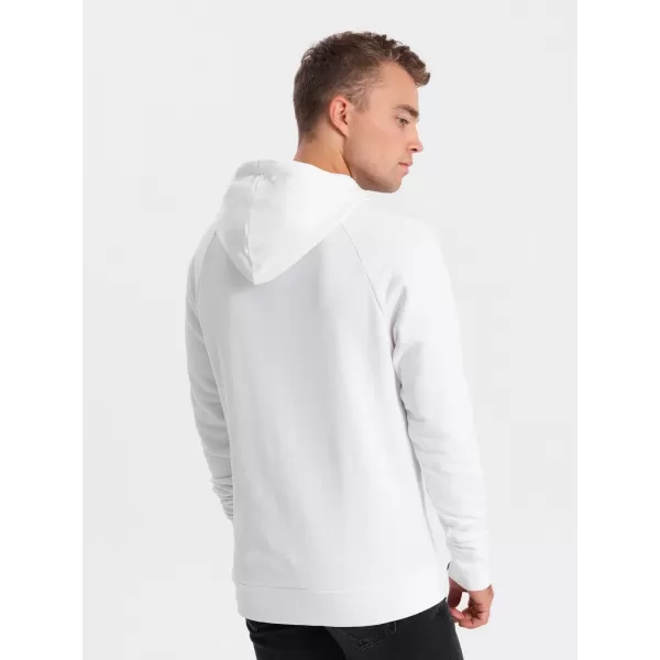  Pánska mikina OMBRE om-ssps-0150 biela 
