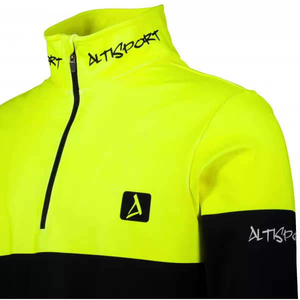  Funkčná termoshrtská mikina Premium ALTISPORT VOJ/ALM051ter03 Neón žltá/šedá 