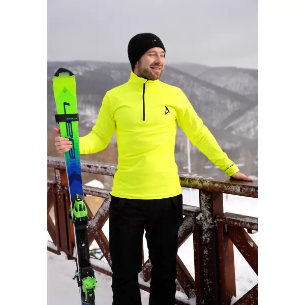  Pánska prémiová funkčná termo mikina ALTISPORT VOJ/ALM000TER03 NEÓNOVÁ ŽLTÁ 