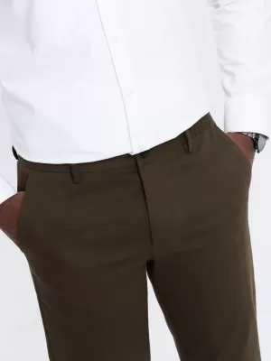 Pánske nohavice OMBRE om-Pacp-0190 Dark Olive GREEN