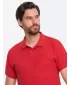 Pánske T -shirt s OMBRE S1374 Červený golier