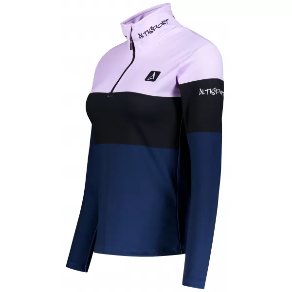  Dámska prémiová funkčná termo mikina ALTISPORT VOJ/ALW051TER03 FIALOVÁ/MODRÁ 