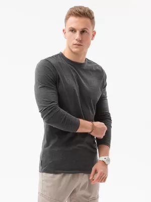 Pánske tričko s dlhým rukávom OMBRE Z43 MIX 2-PACK ČIERNA/ČERVENÁ