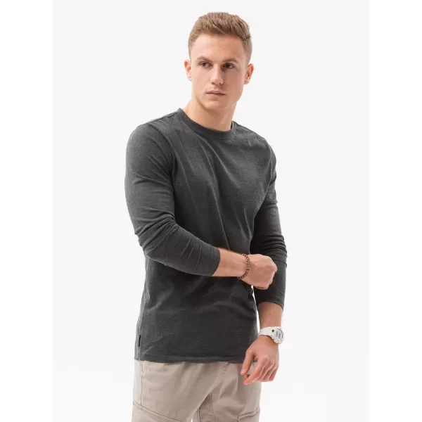  Pánske tričko s dlhým rukávom OMBRE Z43 MIX 2-PACK ČIERNA/ČERVENÁ 
