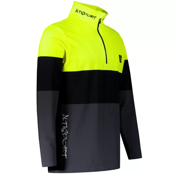  Funkčná termoshrtská mikina Premium ALTISPORT VOJ/ALM051ter03 Neón žltá/šedá 