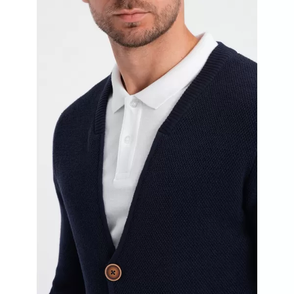  Pánsky sveter OMBRE om-swcd-0109 Navy modrá 