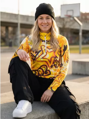Dámska prémiová funkčná termo mikina ALTISPORT VOJ/ALW054TER03 JANTÁROVÁ