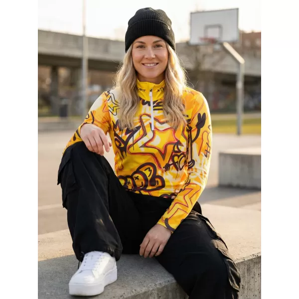  Dámska prémiová funkčná termo mikina ALTISPORT VOJ/ALW054TER03 JANTÁROVÁ 