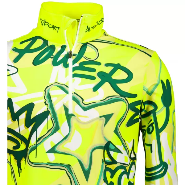  Pánska prémiová funkčná termo mikina ALTISPORT VOJ/ALM054TER03 FLUORESCENČNÁ ZELENÁ 