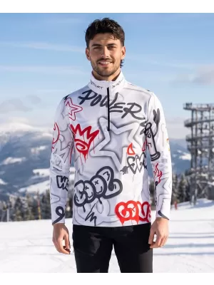 Pánska prémiová funkčná termo mikina ALTISPORT VOJ/ALM054TER03 ŠEDO-ČERVENÁ