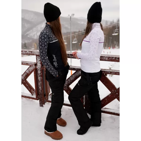  Funkčná termo mikina dámska prémiová ALTISPORT VOJ/alw053ter03 čierna a biela 