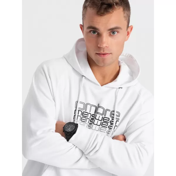  Pánska mikina OMBRE om-ssps-0153 biela 