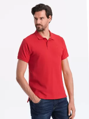 Pánske T -shirt s OMBRE S1374 Červený golier