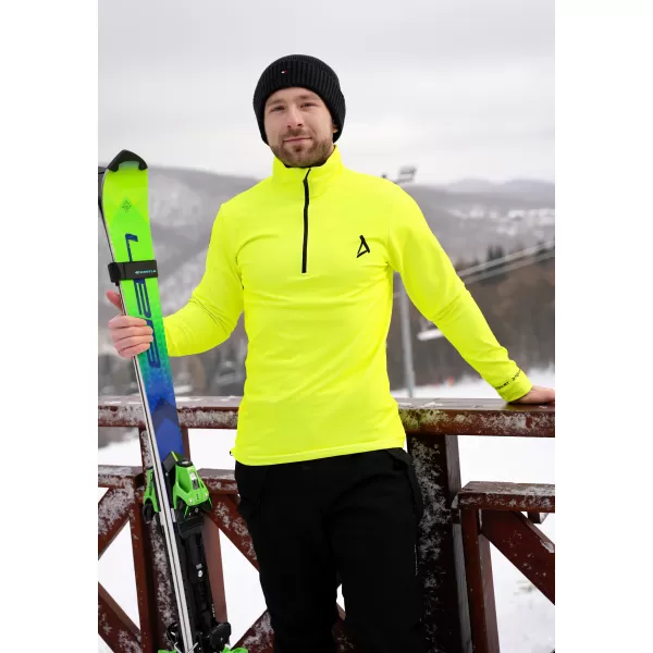  Pánska prémiová funkčná termo mikina ALTISPORT VOJ/ALM000TER03 NEÓNOVÁ ŽLTÁ 