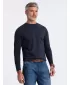 Pánske tričko s dlhým rukávom OMBRE om-lsbl-0106 NAVY MODRÉ
