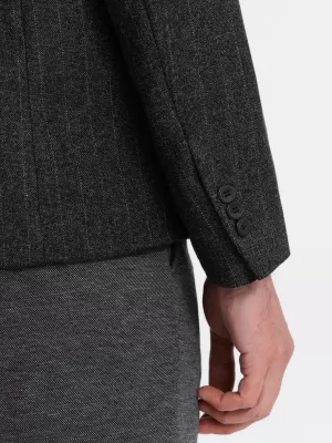 Pánska bunda OMBRE om-blzb-0113 grafit