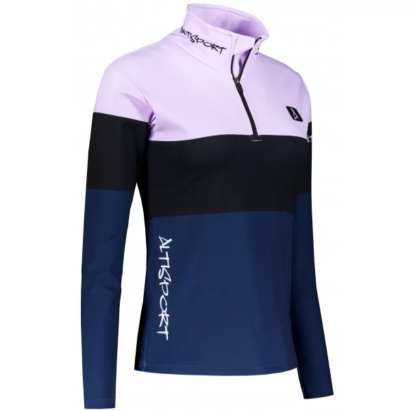  Dámska prémiová funkčná termo mikina ALTISPORT VOJ/ALW051TER03 FIALOVÁ/MODRÁ 