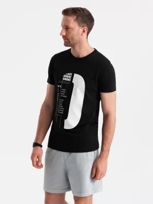 Pánske tričko OMBRE om-t-tp-0166 čierne