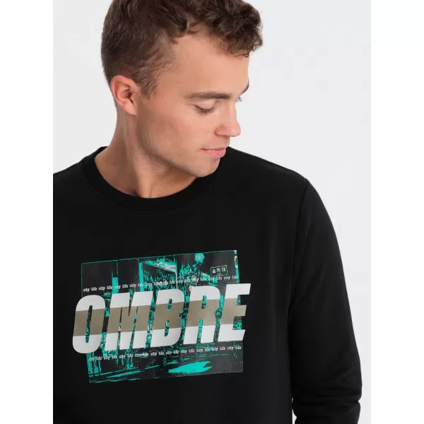  Mužská mikina OMBRE om-ssps-0156 čierna 