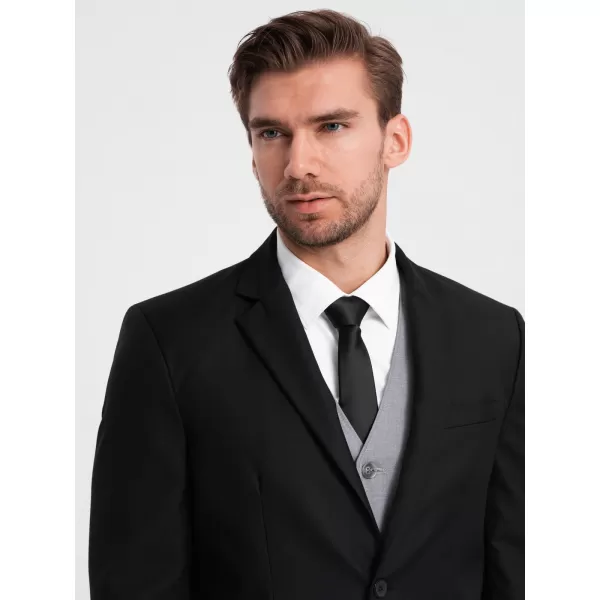  Pánska bunda OMBRE OM-BLZB-0115 ČIERNA 