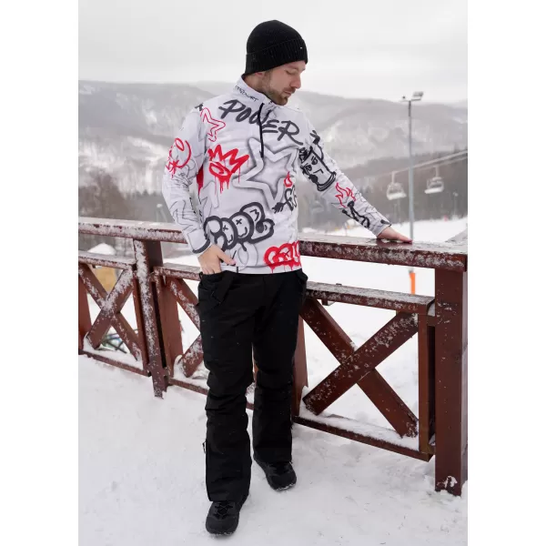  Pánska prémiová funkčná termo mikina ALTISPORT VOJ/ALM054TER03 ŠEDO-ČERVENÁ 