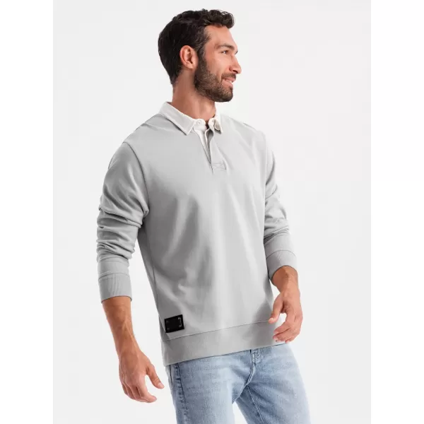  Pánska mikina OMBRE om-ssnz-0132 popol 