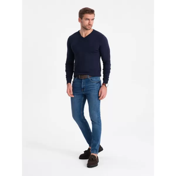  Pánsky sveter OMBRE om-swbs-0107 Navy modrá 
