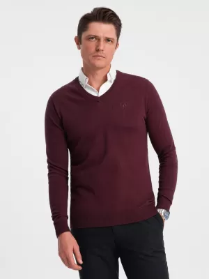 Pánsky sveter OMBRE om -sw -0102 gaštan