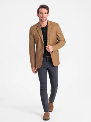 Pánska bunda OMBRE om-blzb-0115 karamel