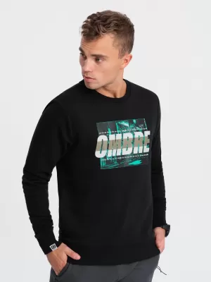 Mužská mikina OMBRE om-ssps-0156 čierna