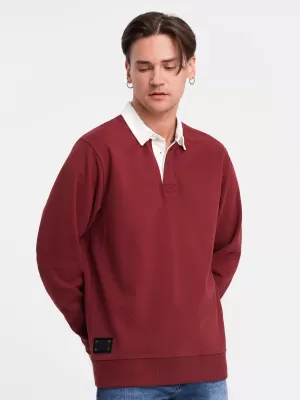 Pánska mikina OMBRE om-ssnz-0132 gaštan