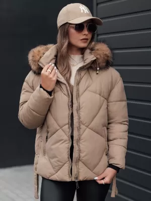 Dámska bunda DSTREET LESISI TY4715 BÉŽOVÁ