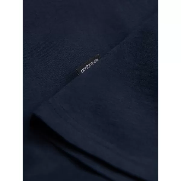  Pánske tričko OMBRE om-tsbs-0146 NAVY MODRÉ 