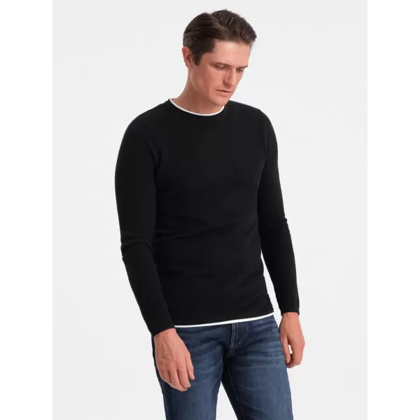  Pánsky sveter OMBRE om -sw -0103 čierny 