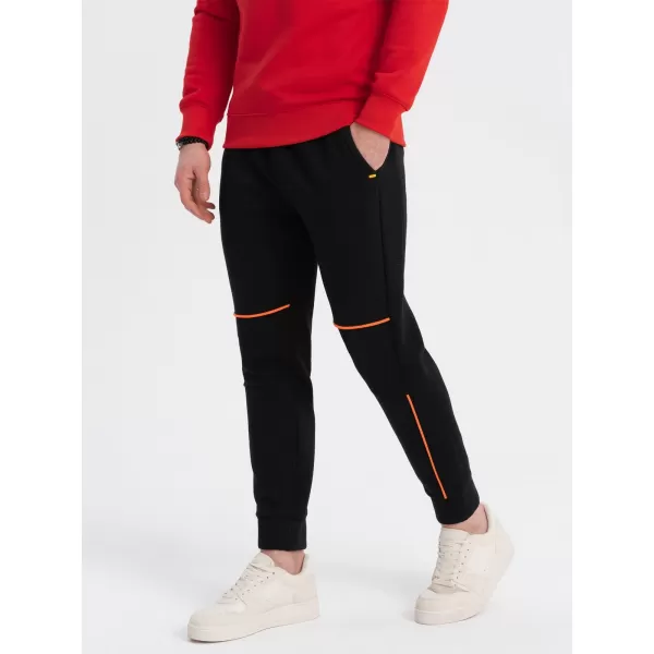  Pánske tepláky OMBRE om-Pask-0145 čierna 