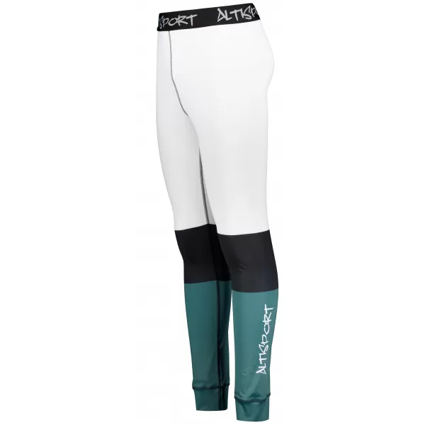  Prémiové pánske funkčné termo nohavice ALTISPORT VOJ/ALM051TER02 BIELA ZELENÁ 