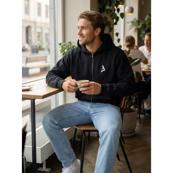  Pánska mikina na zips z 90. rokov ALTISPORT BYB/ALM002BY254 ČIERNA 