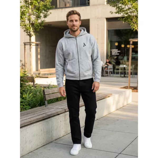  Pánska mikina na zips z 90. rokov ALTISPORT BYB/ALM002BY254 TMAVOSIVÝ MELÍR 