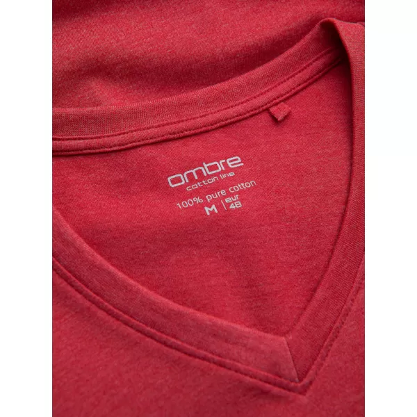  Pánske tričko OMBRE om-tsbs-0145 Red Melange 