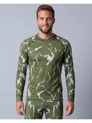 Prémiové pánske funkčné termo tričko s dlhým rukávom ALTISPORT VOJ/ALM052TER01 KAKI