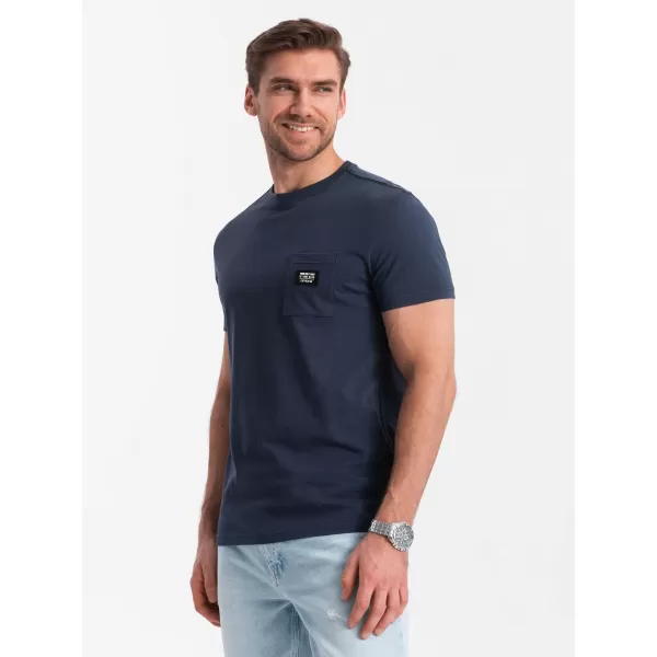  Pánske tričko OMBRE om-tsct-0109 NAVY BLUE 
