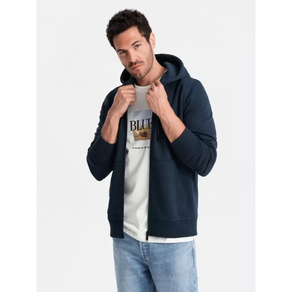  Pánska mikina OMBRE om-ssbz-0160 Navy modrá 