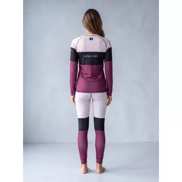  Dámske prémiové funkčné termo nohavice ALTISPORT VOJ/ALW051TER02 BORDOVÁ 